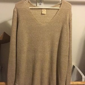 tan knit sweater
